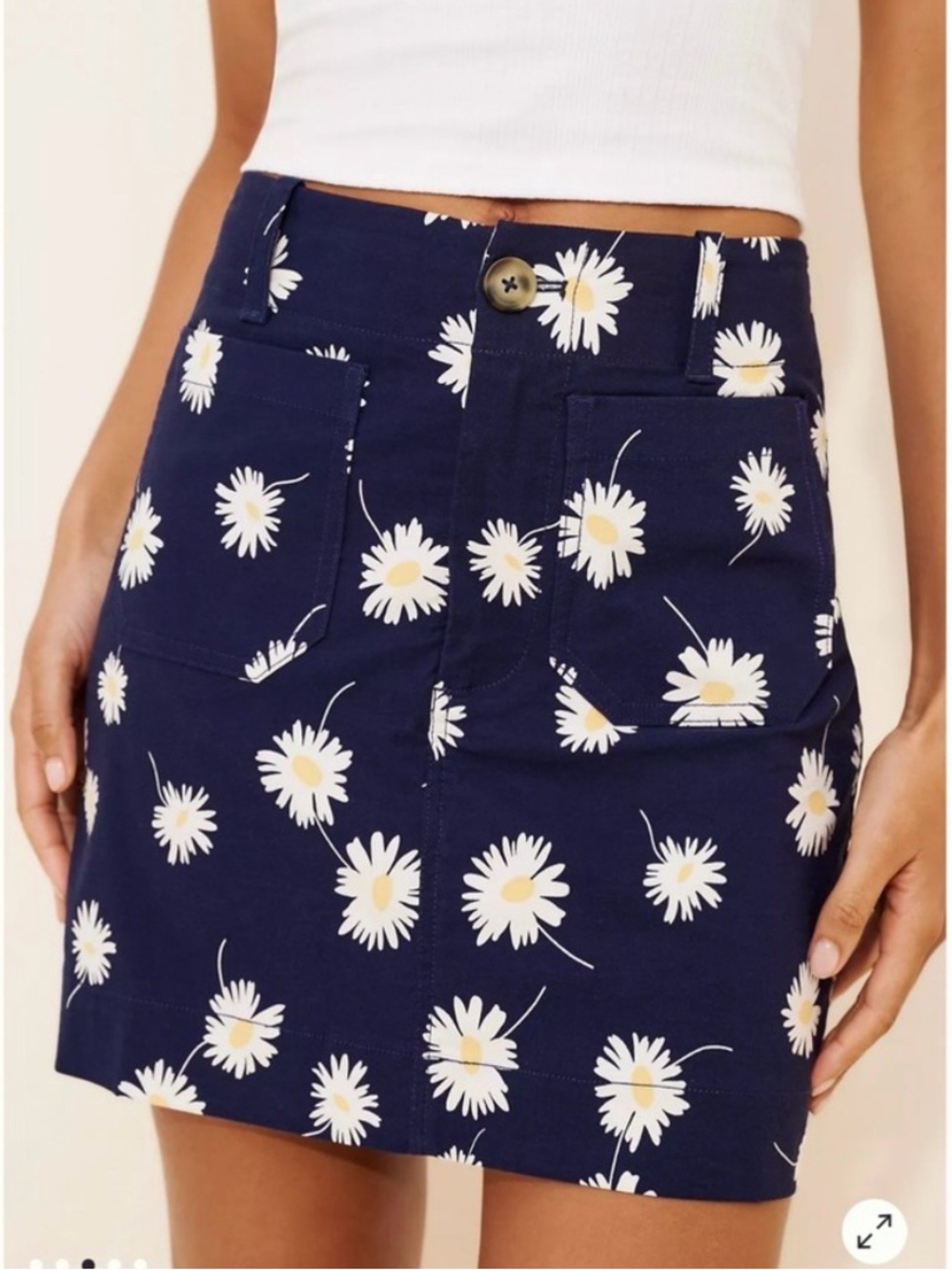 Maeve Anthropologie The Colette Chamomile Print Mini Skirt